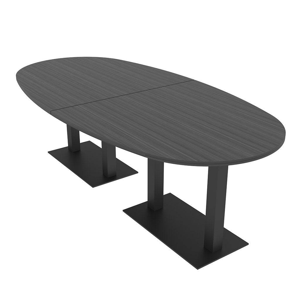 8 Person Boval Conference Table Metal Base Data And Electrical Units