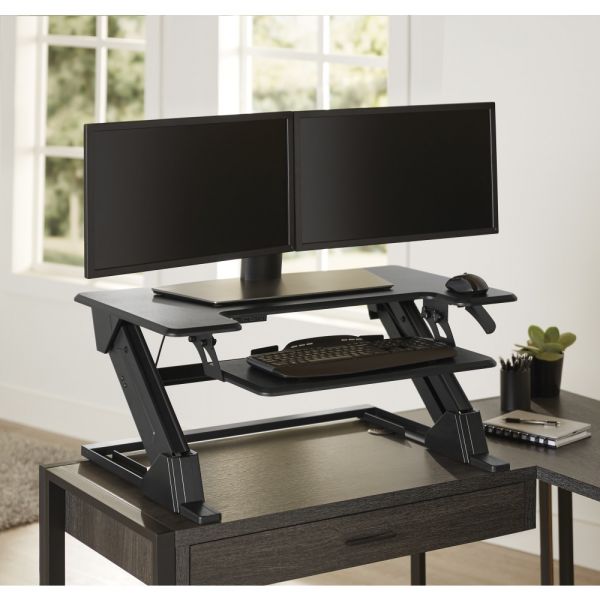 P20 Standing Desk Converter With USB And Keyboard Tray