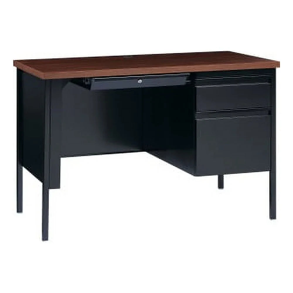 Lorell Fortress Series Walnut Laminate Top Desk